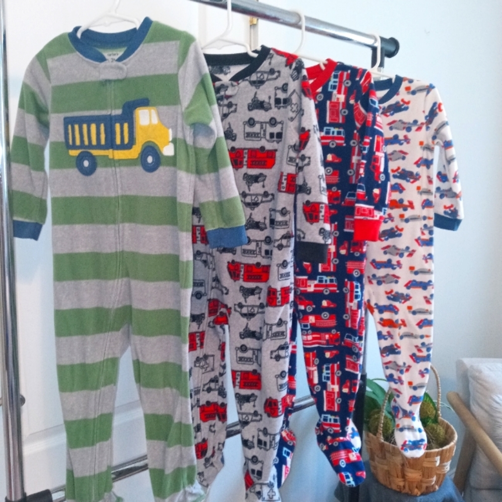 3T Automobile Fleece Footed Pajamas